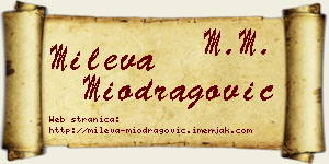 Mileva Miodragović vizit kartica